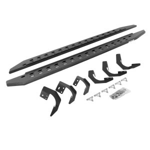 Go Rhino 69430687ST - RB10 Slim Line Running Boards With Mounting Brackets - Protective Bedliner Coating