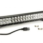 20.0 Inch LED Light Bar Chrome Series Double Row Straight Combo Flood/Beam 120W DT Harness 10,800 Lumens Adjustable Base Mounts Southern Truck Lifts