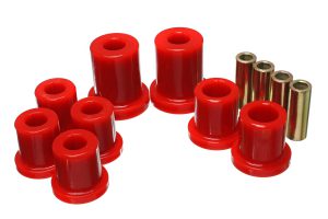 Control Arm Bushing Set; Red; Front; Must Reuse All Metal Hardware; Performance Polyurethane;