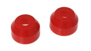 Tie Rod Dust Boot; Red; Round Style; Largest Dia. Taper 0.65 in./16.6mm; Socket Top Dia. 1 5/8 in./41.3mm; 2 Pack;