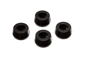 Universal Shock Eyes; Black; Front And Rear; Half Bushing Style For Large Race Hourglass; ID 0.75 in.; L-13/16 in.; w/4 Bushings; Performance Polyurethane;