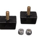 Universal Bump Stop Set; Black; Low Profile Rectangular Style; H-7/8 in.; L-1 7/8 in.; W-1 3/8 in.; Incl. 2 Per Set; Performance Polyurethane;
