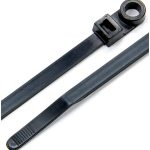 Wire Ties Black 8.00 w/ Mounting Hole 25pk