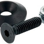 Countersunk Bolts 1/4in w/ 1in Washer Blk 50pk