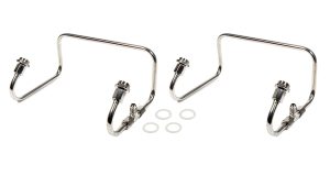 Dual Inlet Fuel Line Kit Holley 4150 Polished SS