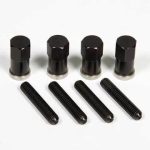 Tapered Spacers 1/2in ID 1/4in Thick Black 2pk