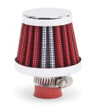 Valve Cover Breather 10mm Inlet Red/Chrome
