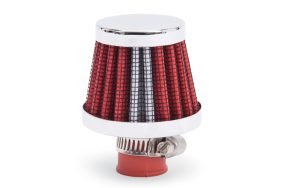 Valve Cover Breather 10mm Inlet Red/Chrome