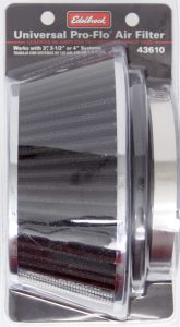 Pro-Flo Air Filter Cone 3.70 Tall Black/Chrome