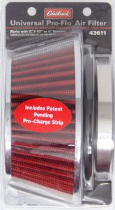 Pro-Flo Air Filter Cone 3.70 Tall Red/Chrome
