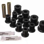 Universal Shock Eyes; Black; Front And Rear; Standard Straight Eye Style; ID 0.75 in.; L-1 9/16 in.; w/2 Bushings; Performance Polyurethane;