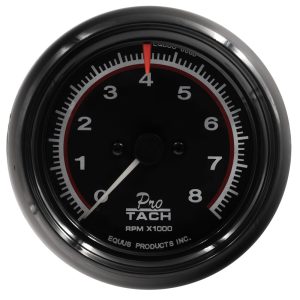 3-3/8 Dia Tachometer 8000 RPM Black Dial