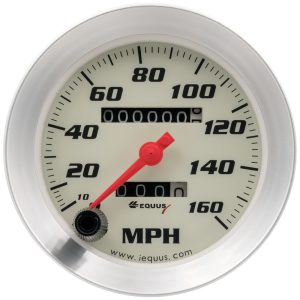 3-3/8 Dia Speedometer 0-160 MPH Silver