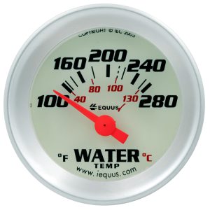 1-1/2 Dia Water Temp Gauge Silver  100-280