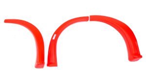 MD3 Wheel Flares Dirt Fluorescent Red Left