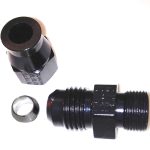 6AN Male to 5/16in Tube Adapter Fitting  Black