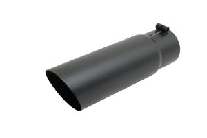Black Ceramic Single Wal l Angle Exhaust Tip