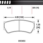 BRAKE PAD DYNALITE FRONT AND REAR DTC-60