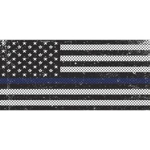 Jeep Gladiator Grill Inserts 2020-Present Gladiator Distressed Black And White Thin Blue Line Under The Sun Inserts