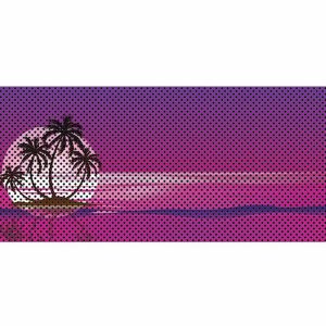 Jeep Wrangler Grill Inserts 07-18 JK Endless Summer Purple Palm Tree Under The Sun Inserts