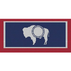 Jeep Gladiator Grill Inserts 2020-Present Gladiator Wyoming State Flag Under The Sun Inserts