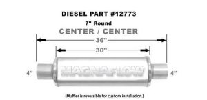 Muffler Stainless 4in Center In/Out