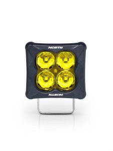 3 Inch Cube Pod Light with 2 Inch LED Lights Spot Beam Pair - Gold Amber - North Lights