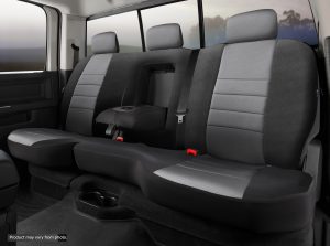 FIA NP92-90 GRAY NP90 Series - Neoprene Custom Fit Rear Seat Cover- Black/Gray Center Panel