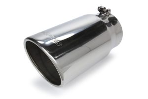 Exhaust Tip 5in x 6in 12in L Polished Bolt-on