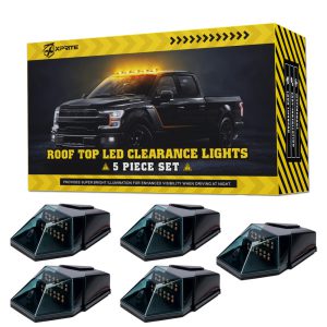 Xprite Jewel Series Smoked LED Roof Top Cab Clearance Light Kit - Set of 5