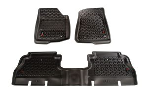 Rugged Ridge Front and Rear Floor Liners, Black  - JL 4Dr