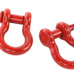 Rugged Ridge D-Ring Shackles 3/4in Red