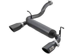 AFE Power Rebel Series 2.5in Axle-Back Exhaust System, 409 Stainless Steel - JL