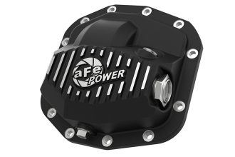 AFE Power Street Series Rear Differential Cover Black w/ Machined Fins, M186-12 - JL