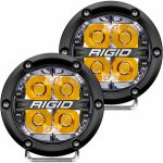 Rigid Industries 360 SERIES 4in LED OFF-ROAD Lights - Spot w/Amber Backlight