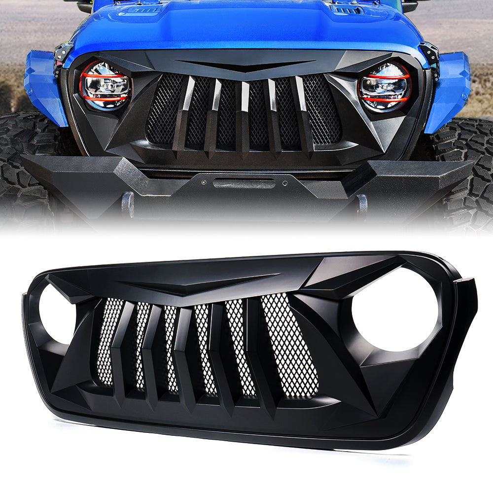 Xprite Black Widow Series Replacement Grille for 2018+ Jeep Wrangler JL JT