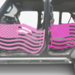 Steinjäger Doors, Trail Gladiator JT 2019 to Present Rear Doors American Flag Hot Pink