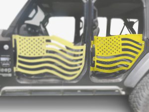 Steinjäger Doors, Trail Gladiator JT 2019 to Present Rear Doors American Flag Lemon Peel