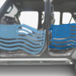 Steinjäger Doors, Trail Gladiator JT 2019 to Present Rear Doors American Flag Playboy Blue