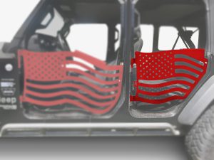 Steinjäger Doors, Trail Gladiator JT 2019 to Present Rear Doors American Flag Red Baron