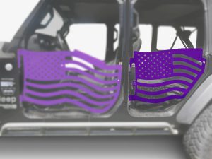 Steinjäger Doors, Trail Gladiator JT 2019 to Present Rear Doors American Flag Sinbad Purple