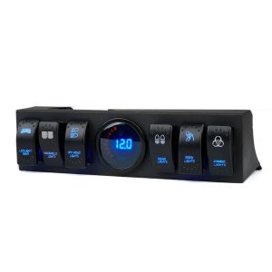 Xprite G3 6 Rocker Switch Panel With Digital Voltmeter for 2009-2018 Jeep JK JKU