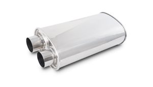 Vibrant Performance - 1159 - STREETPOWER Oval Muffler, 2.50 in. inlet/outlet (Same side)