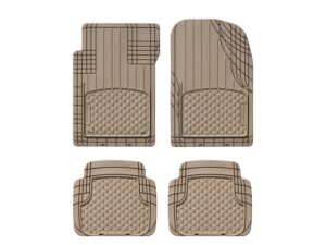 Universal All Vehicle Mat; Tan; Front and Rear; 2nd Row 1 pc. Over The Hump;