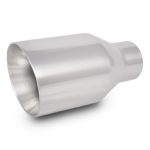Vibrant Performance - 1226 - 3.50 in. Outlet O.D. Round SS Tip (Double Wall, Angle Cut), 2.25 in. Inlet I.D.