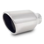 Vibrant Performance - 1342 - 4.00 in. Outlet O.D. Round SS Tip (Double Wall, Angle Cut), 2.50 in. Inlet I.D.