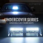 Xprite Undercover Series RGB LED Strobe Lights For Dash / Windshield With Suction Cups