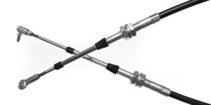 Steinjäger Shifter Cables, Push-Pull 1/4-28 44 Inches Long Bulkhead Style