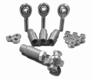 Steinjäger Heims, Nuts, Bungs, Inserts Rod End Kits 3/8-24 RH and LH Chrome Moly Housing, Nylon Race Fits 1.000 x 0.095 Tubing 4 Rod Ends