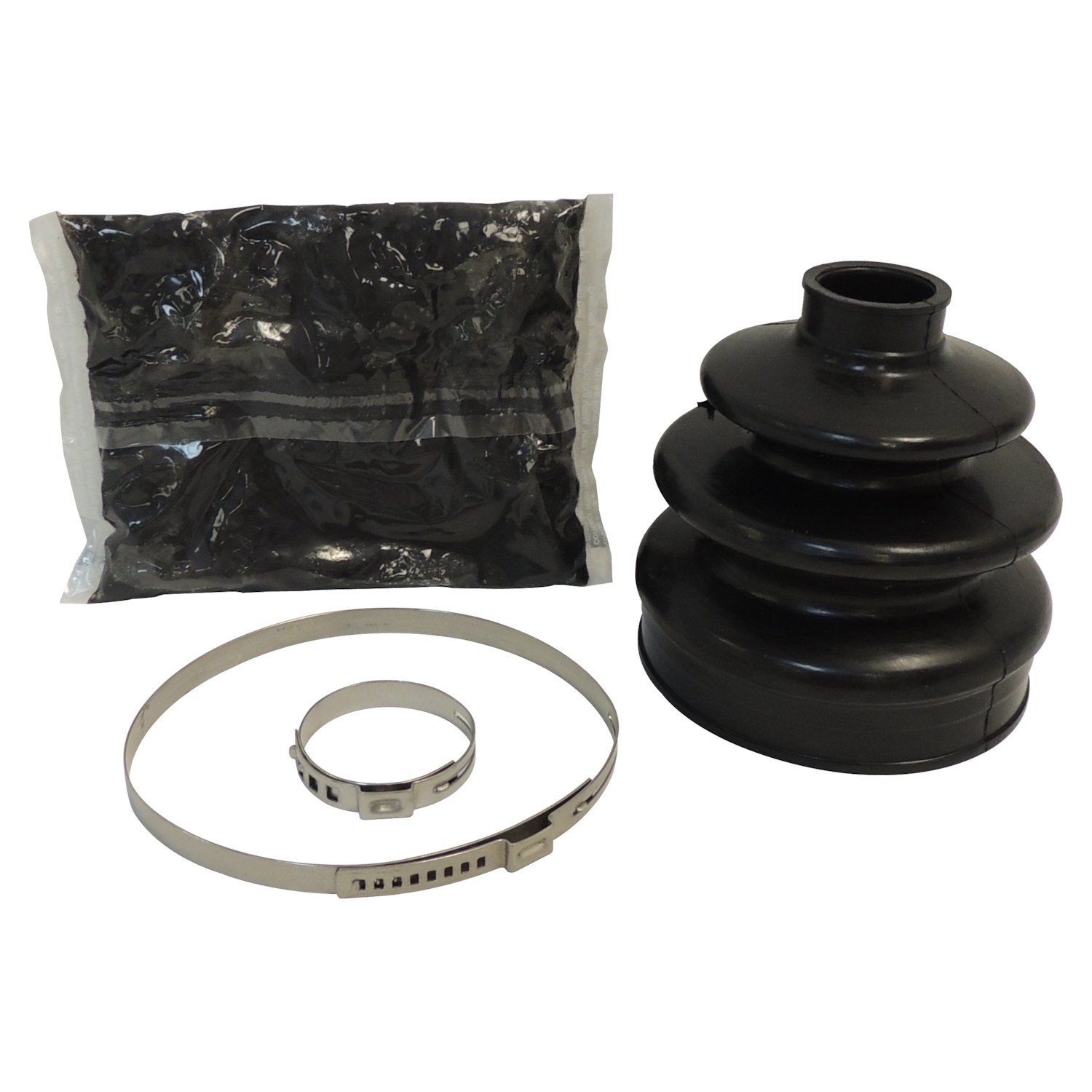CV Joint Boot Kit; Front Inner; Incl. Boots/Clamps/Snap Rings/Grease;